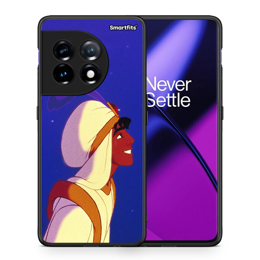 Θήκη OnePlus 11 5G Alladin And Jasmine Love 1 από τη Smartfits με σχέδιο στο πίσω μέρος και μαύρο περίβλημα | OnePlus 11 5G Alladin And Jasmine Love 1 Case with Colorful Back and Black Bezels