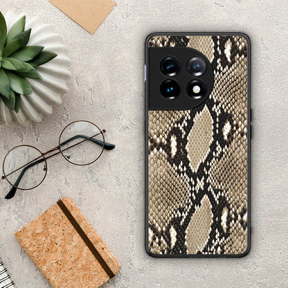 Θήκη OnePlus 11R / ACE 2 5G Animal Fashion Snake από τη Smartfits με σχέδιο στο πίσω μέρος και μαύρο περίβλημα | OnePlus 11R / ACE 2 5G Animal Fashion Snake Case with Colorful Back and Black Bezels