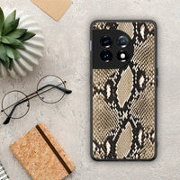 Thumbnail for Θήκη OnePlus 11 5G Animal Fashion Snake από τη Smartfits με σχέδιο στο πίσω μέρος και μαύρο περίβλημα | OnePlus 11 5G Animal Fashion Snake Case with Colorful Back and Black Bezels