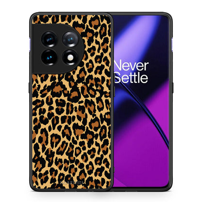 Θήκη OnePlus 11 5G Animal Leopard από τη Smartfits με σχέδιο στο πίσω μέρος και μαύρο περίβλημα | OnePlus 11 5G Animal Leopard Case with Colorful Back and Black Bezels
