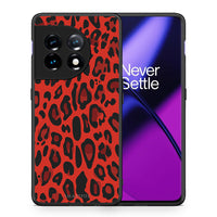 Thumbnail for Θήκη OnePlus 11 5G Animal Red Leopard από τη Smartfits με σχέδιο στο πίσω μέρος και μαύρο περίβλημα | OnePlus 11 5G Animal Red Leopard Case with Colorful Back and Black Bezels