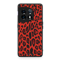 Thumbnail for Θήκη OnePlus 11 5G Animal Red Leopard από τη Smartfits με σχέδιο στο πίσω μέρος και μαύρο περίβλημα | OnePlus 11 5G Animal Red Leopard Case with Colorful Back and Black Bezels