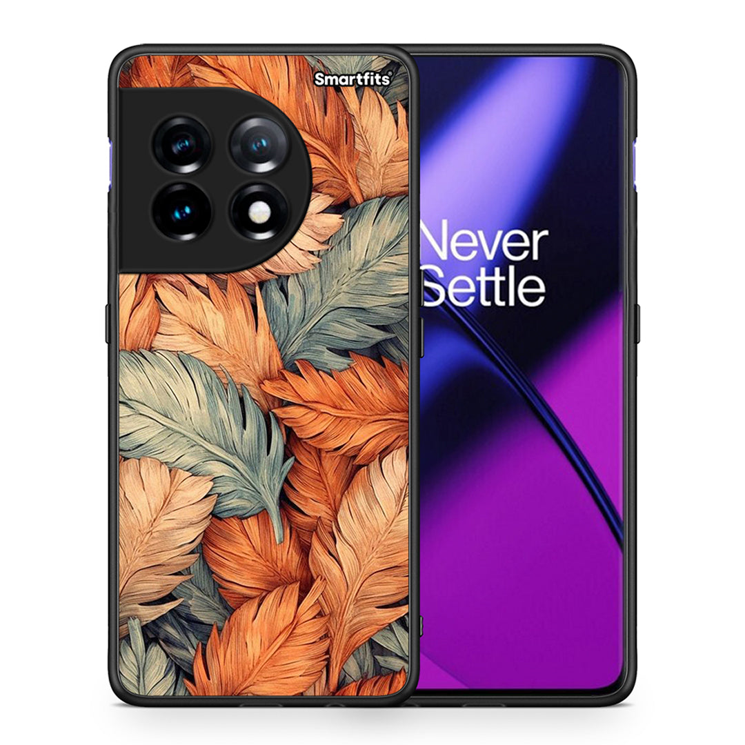 Θήκη OnePlus 11R / ACE 2 5G Autumn Leaves από τη Smartfits με σχέδιο στο πίσω μέρος και μαύρο περίβλημα | OnePlus 11R / ACE 2 5G Autumn Leaves Case with Colorful Back and Black Bezels