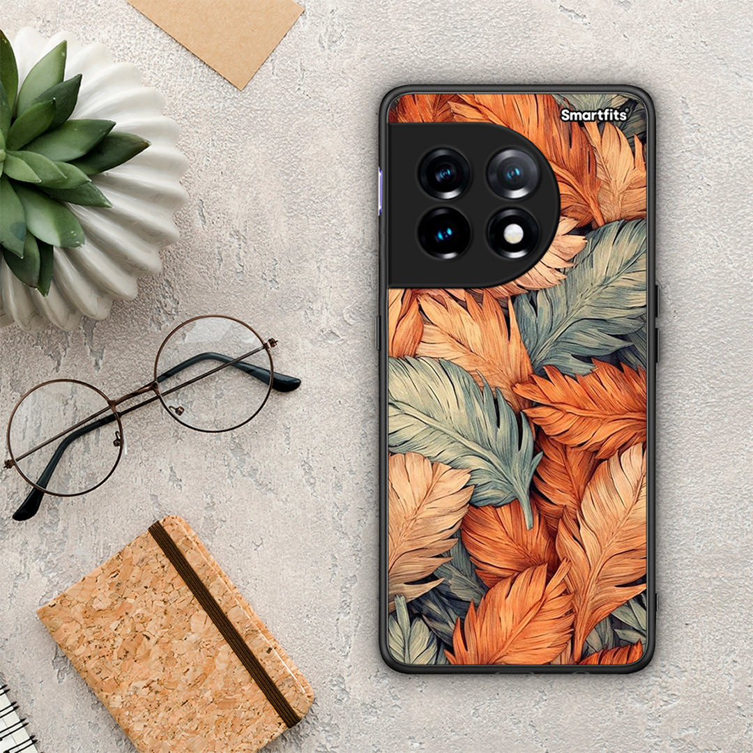 Θήκη OnePlus 11R / ACE 2 5G Autumn Leaves από τη Smartfits με σχέδιο στο πίσω μέρος και μαύρο περίβλημα | OnePlus 11R / ACE 2 5G Autumn Leaves Case with Colorful Back and Black Bezels