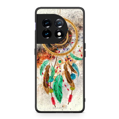 Θήκη OnePlus 11 5G Boho DreamCatcher από τη Smartfits με σχέδιο στο πίσω μέρος και μαύρο περίβλημα | OnePlus 11 5G Boho DreamCatcher Case with Colorful Back and Black Bezels