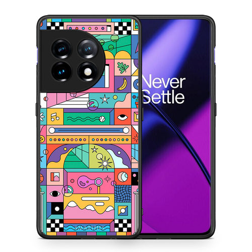 Θήκη OnePlus 11R / ACE 2 5G Bubbles Soap από τη Smartfits με σχέδιο στο πίσω μέρος και μαύρο περίβλημα | OnePlus 11R / ACE 2 5G Bubbles Soap Case with Colorful Back and Black Bezels