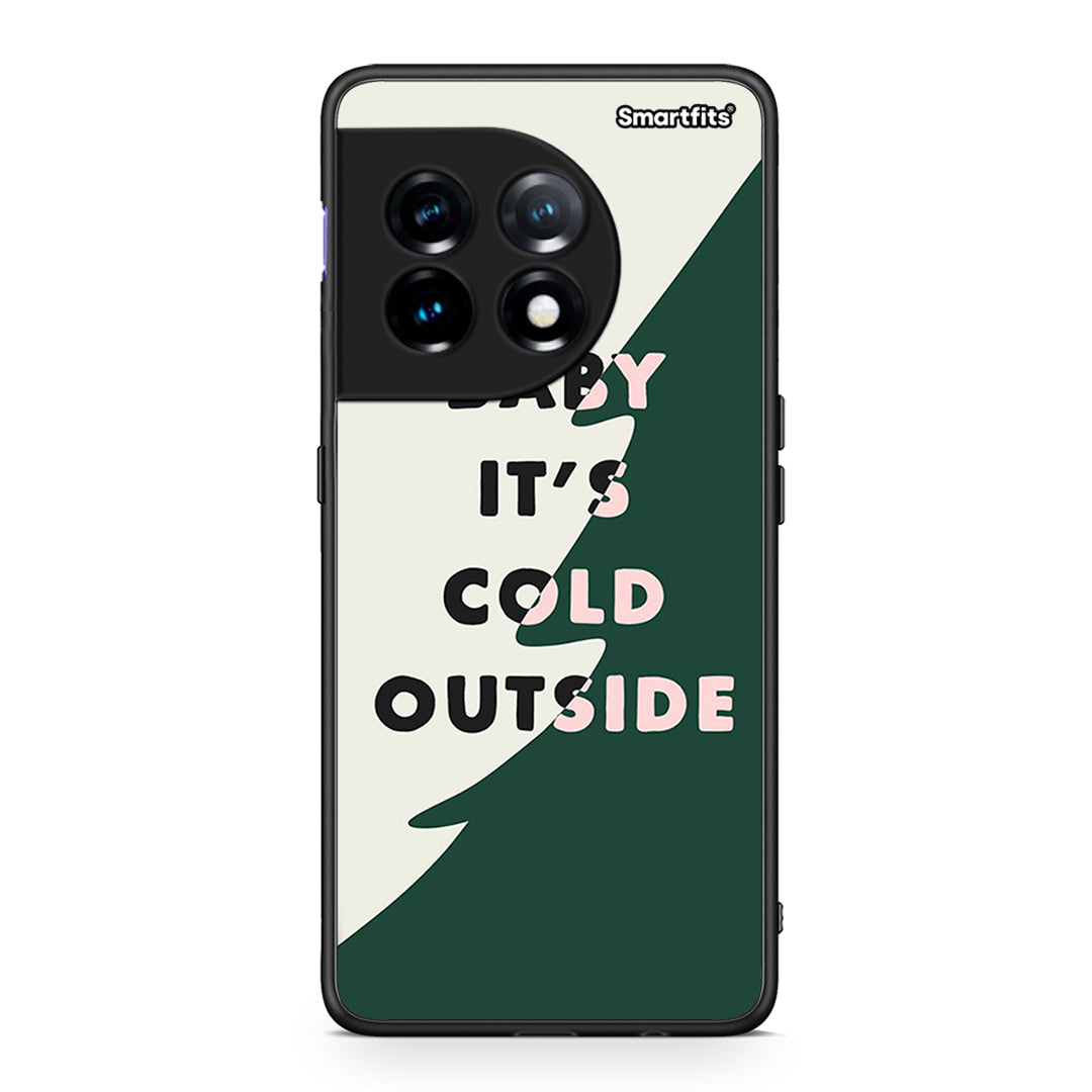 Θήκη OnePlus 11 5G Cold Outside από τη Smartfits με σχέδιο στο πίσω μέρος και μαύρο περίβλημα | OnePlus 11 5G Cold Outside Case with Colorful Back and Black Bezels