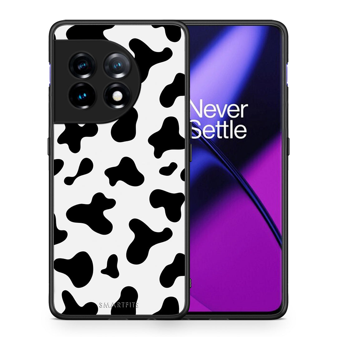 Θήκη OnePlus 11 5G Cow Print από τη Smartfits με σχέδιο στο πίσω μέρος και μαύρο περίβλημα | OnePlus 11 5G Cow Print Case with Colorful Back and Black Bezels