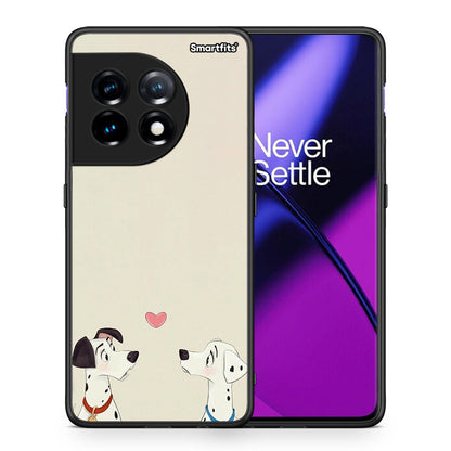Θήκη OnePlus 11R / ACE 2 5G Dalmatians Love από τη Smartfits με σχέδιο στο πίσω μέρος και μαύρο περίβλημα | OnePlus 11R / ACE 2 5G Dalmatians Love Case with Colorful Back and Black Bezels