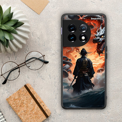 Θήκη OnePlus 11R / ACE 2 5G Dragons Fight από τη Smartfits με σχέδιο στο πίσω μέρος και μαύρο περίβλημα | OnePlus 11R / ACE 2 5G Dragons Fight Case with Colorful Back and Black Bezels