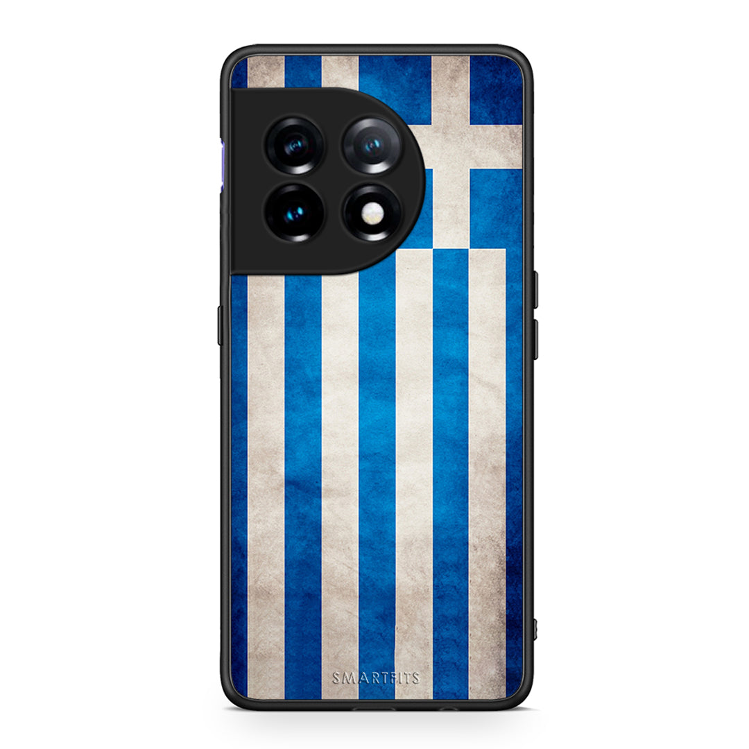 Θήκη OnePlus 11R / ACE 2 5G Flag Greek από τη Smartfits με σχέδιο στο πίσω μέρος και μαύρο περίβλημα | OnePlus 11R / ACE 2 5G Flag Greek Case with Colorful Back and Black Bezels