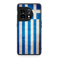 Thumbnail for Θήκη OnePlus 11 5G Flag Greek από τη Smartfits με σχέδιο στο πίσω μέρος και μαύρο περίβλημα | OnePlus 11 5G Flag Greek Case with Colorful Back and Black Bezels