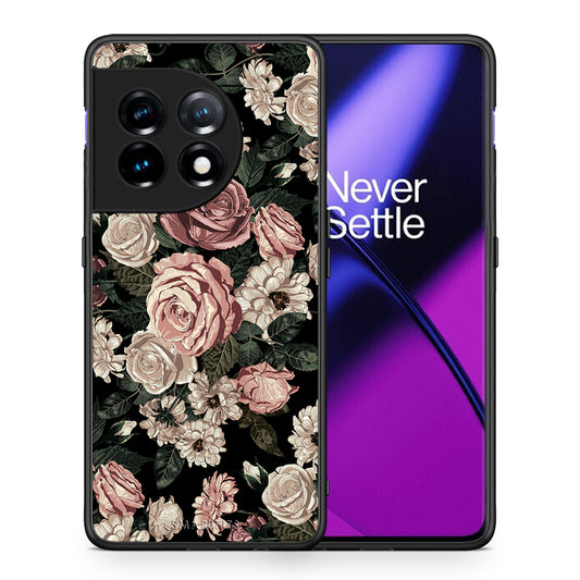 Θήκη OnePlus 11R / ACE 2 5G Flower Wild Roses από τη Smartfits με σχέδιο στο πίσω μέρος και μαύρο περίβλημα | OnePlus 11R / ACE 2 5G Flower Wild Roses Case with Colorful Back and Black Bezels