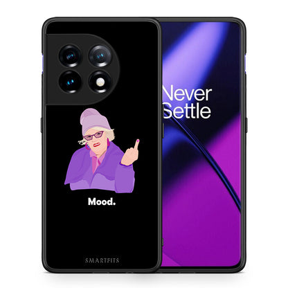 Θήκη OnePlus 11 5G Grandma Mood Black από τη Smartfits με σχέδιο στο πίσω μέρος και μαύρο περίβλημα | OnePlus 11 5G Grandma Mood Black Case with Colorful Back and Black Bezels