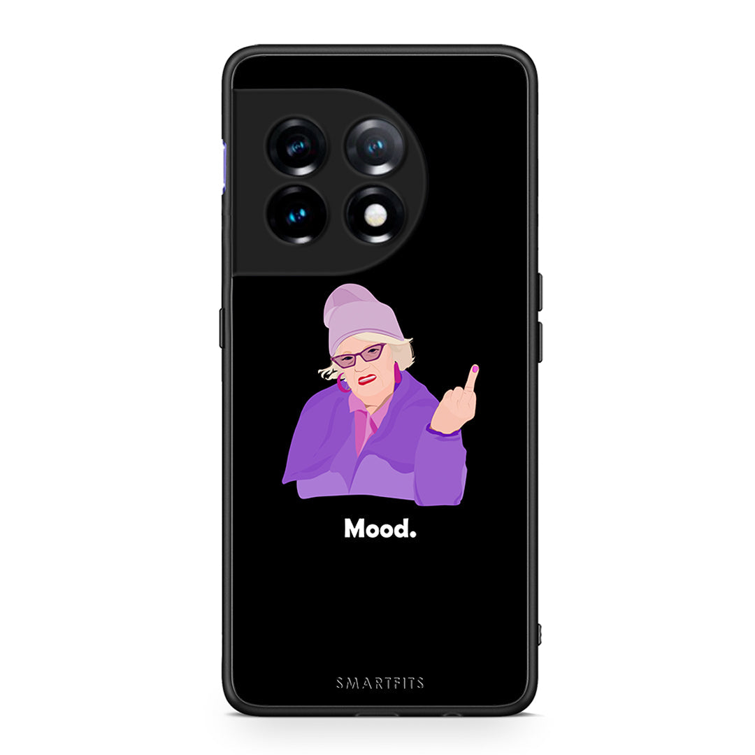 Θήκη OnePlus 11 5G Grandma Mood Black από τη Smartfits με σχέδιο στο πίσω μέρος και μαύρο περίβλημα | OnePlus 11 5G Grandma Mood Black Case with Colorful Back and Black Bezels