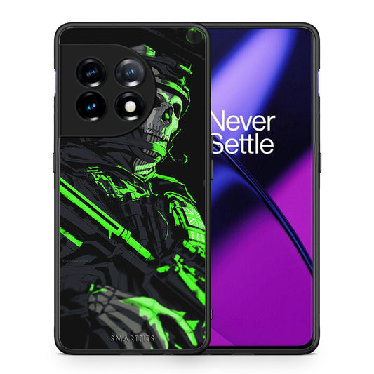 Θήκη OnePlus 11 5G Green Soldier από τη Smartfits με σχέδιο στο πίσω μέρος και μαύρο περίβλημα | OnePlus 11 5G Green Soldier Case with Colorful Back and Black Bezels