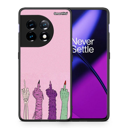 Θήκη OnePlus 11 5G Halloween Be A Lady από τη Smartfits με σχέδιο στο πίσω μέρος και μαύρο περίβλημα | OnePlus 11 5G Halloween Be A Lady Case with Colorful Back and Black Bezels