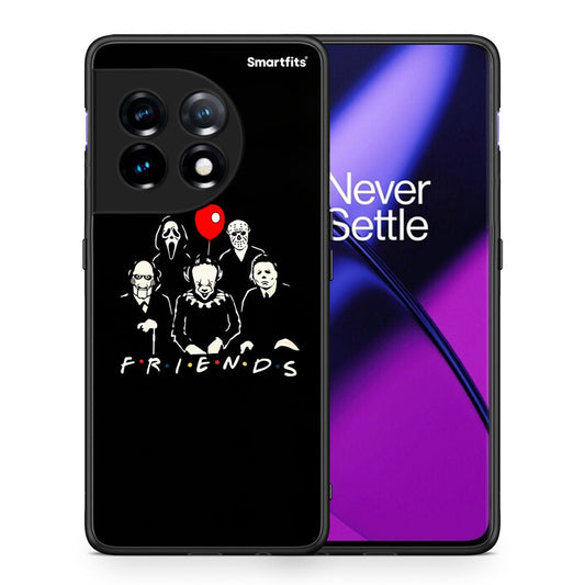 Θήκη OnePlus 11R / ACE 2 5G Halloween Friends από τη Smartfits με σχέδιο στο πίσω μέρος και μαύρο περίβλημα | OnePlus 11R / ACE 2 5G Halloween Friends Case with Colorful Back and Black Bezels