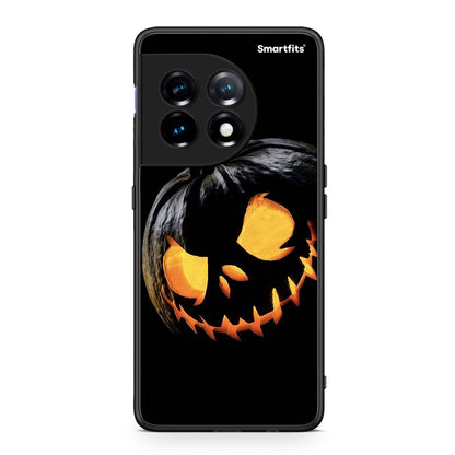Θήκη OnePlus 11 5G Halloween Scary Pumpkin από τη Smartfits με σχέδιο στο πίσω μέρος και μαύρο περίβλημα | OnePlus 11 5G Halloween Scary Pumpkin Case with Colorful Back and Black Bezels
