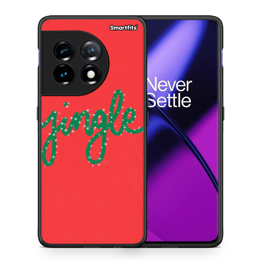 Θήκη OnePlus 11 5G Jingle Xmas από τη Smartfits με σχέδιο στο πίσω μέρος και μαύρο περίβλημα | OnePlus 11 5G Jingle Xmas Case with Colorful Back and Black Bezels