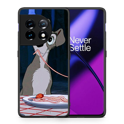 Θήκη OnePlus 11R / ACE 2 5G Lady And Tramp 1 από τη Smartfits με σχέδιο στο πίσω μέρος και μαύρο περίβλημα | OnePlus 11R / ACE 2 5G Lady And Tramp 1 Case with Colorful Back and Black Bezels