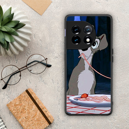 Θήκη OnePlus 11R / ACE 2 5G Lady And Tramp 1 από τη Smartfits με σχέδιο στο πίσω μέρος και μαύρο περίβλημα | OnePlus 11R / ACE 2 5G Lady And Tramp 1 Case with Colorful Back and Black Bezels