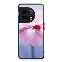 Thumbnail for Θήκη OnePlus 11R / ACE 2 5G Ladybug Flower από τη Smartfits με σχέδιο στο πίσω μέρος και μαύρο περίβλημα | OnePlus 11R / ACE 2 5G Ladybug Flower Case with Colorful Back and Black Bezels