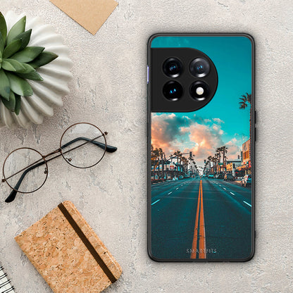 Θήκη OnePlus 11 5G Landscape City από τη Smartfits με σχέδιο στο πίσω μέρος και μαύρο περίβλημα | OnePlus 11 5G Landscape City Case with Colorful Back and Black Bezels