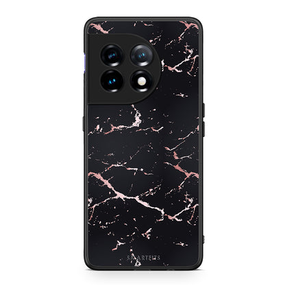 Θήκη OnePlus 11R / ACE 2 5G Marble Black Rosegold από τη Smartfits με σχέδιο στο πίσω μέρος και μαύρο περίβλημα | OnePlus 11R / ACE 2 5G Marble Black Rosegold Case with Colorful Back and Black Bezels