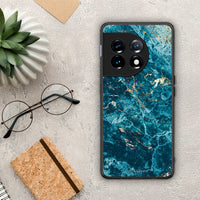 Thumbnail for Θήκη OnePlus 11 5G Marble Blue από τη Smartfits με σχέδιο στο πίσω μέρος και μαύρο περίβλημα | OnePlus 11 5G Marble Blue Case with Colorful Back and Black Bezels