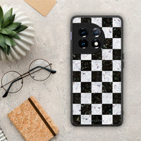 Thumbnail for Θήκη OnePlus 11R / ACE 2 5G Marble Square Geometric από τη Smartfits με σχέδιο στο πίσω μέρος και μαύρο περίβλημα | OnePlus 11R / ACE 2 5G Marble Square Geometric Case with Colorful Back and Black Bezels