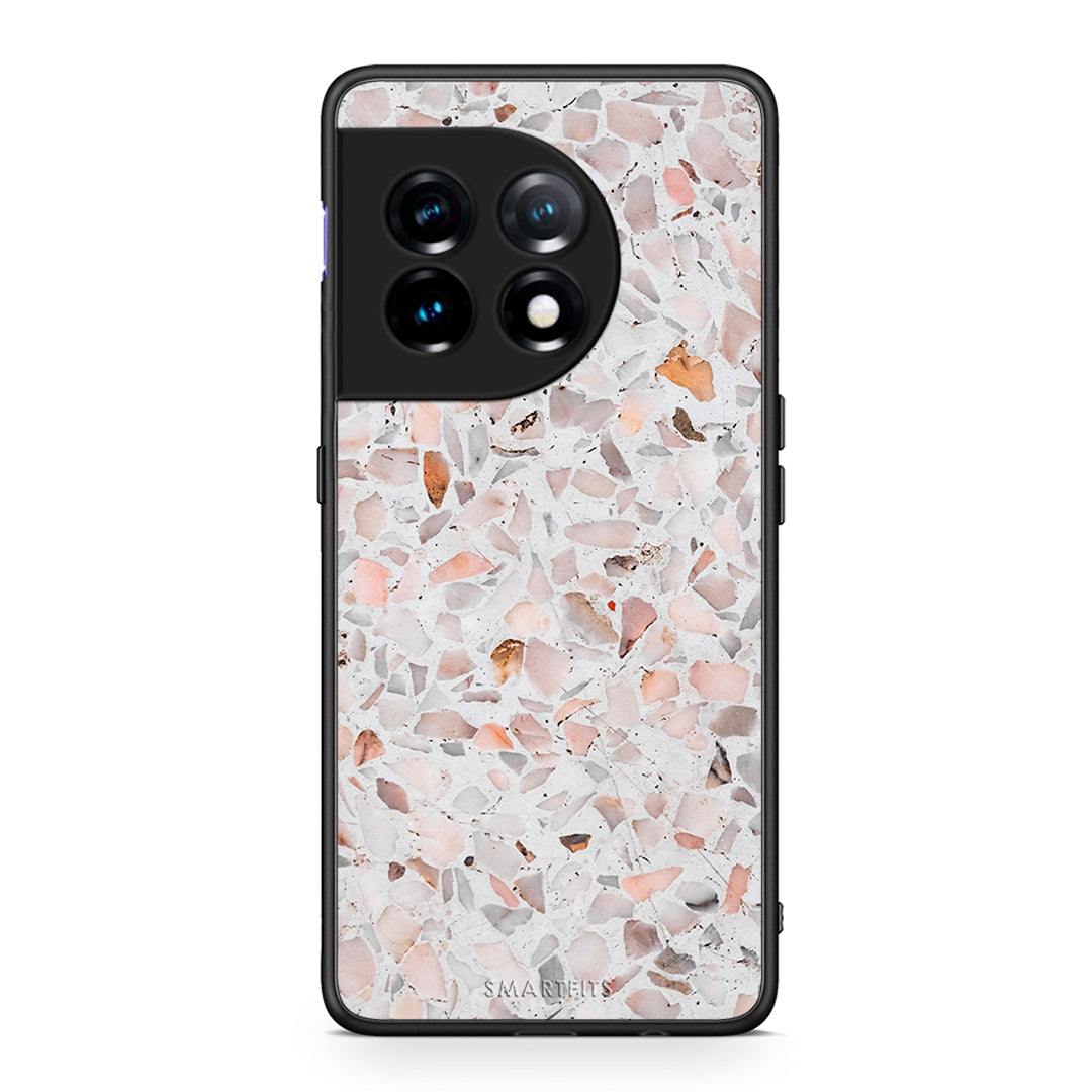 Θήκη OnePlus 11 5G Marble Terrazzo από τη Smartfits με σχέδιο στο πίσω μέρος και μαύρο περίβλημα | OnePlus 11 5G Marble Terrazzo Case with Colorful Back and Black Bezels