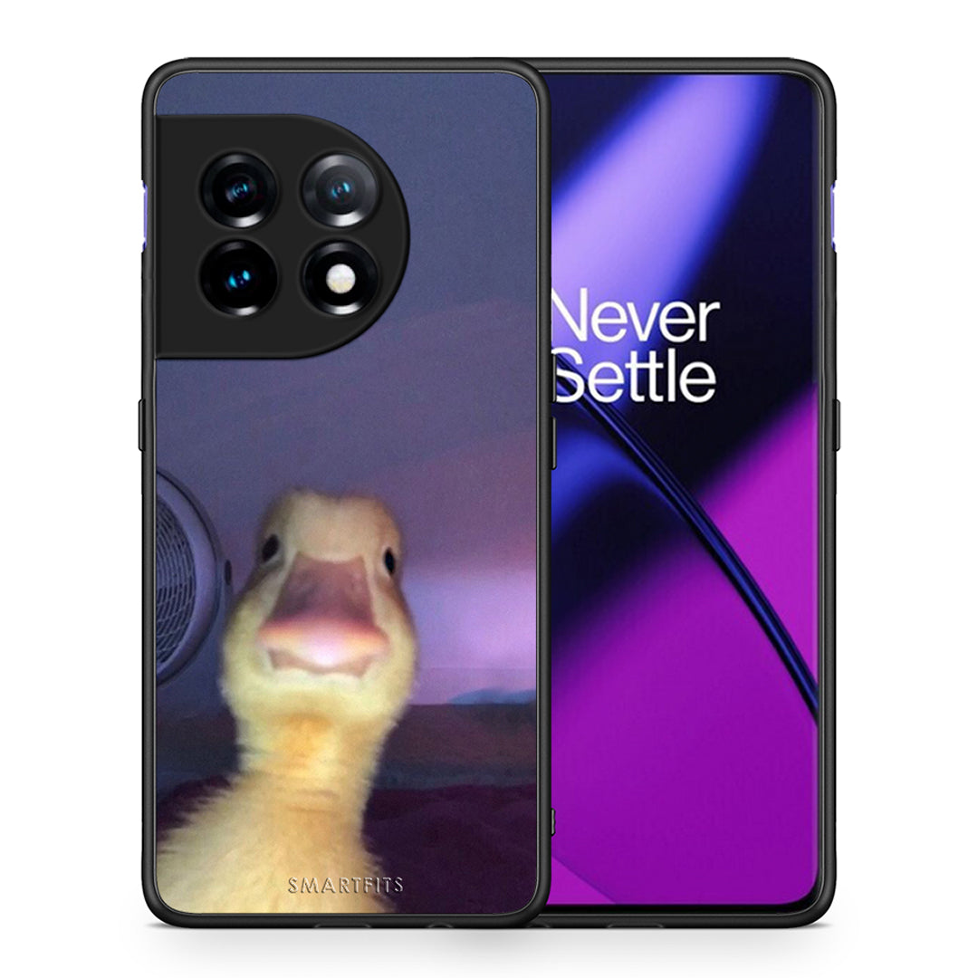 Θήκη OnePlus 11R / ACE 2 5G Meme Duck από τη Smartfits με σχέδιο στο πίσω μέρος και μαύρο περίβλημα | OnePlus 11R / ACE 2 5G Meme Duck Case with Colorful Back and Black Bezels