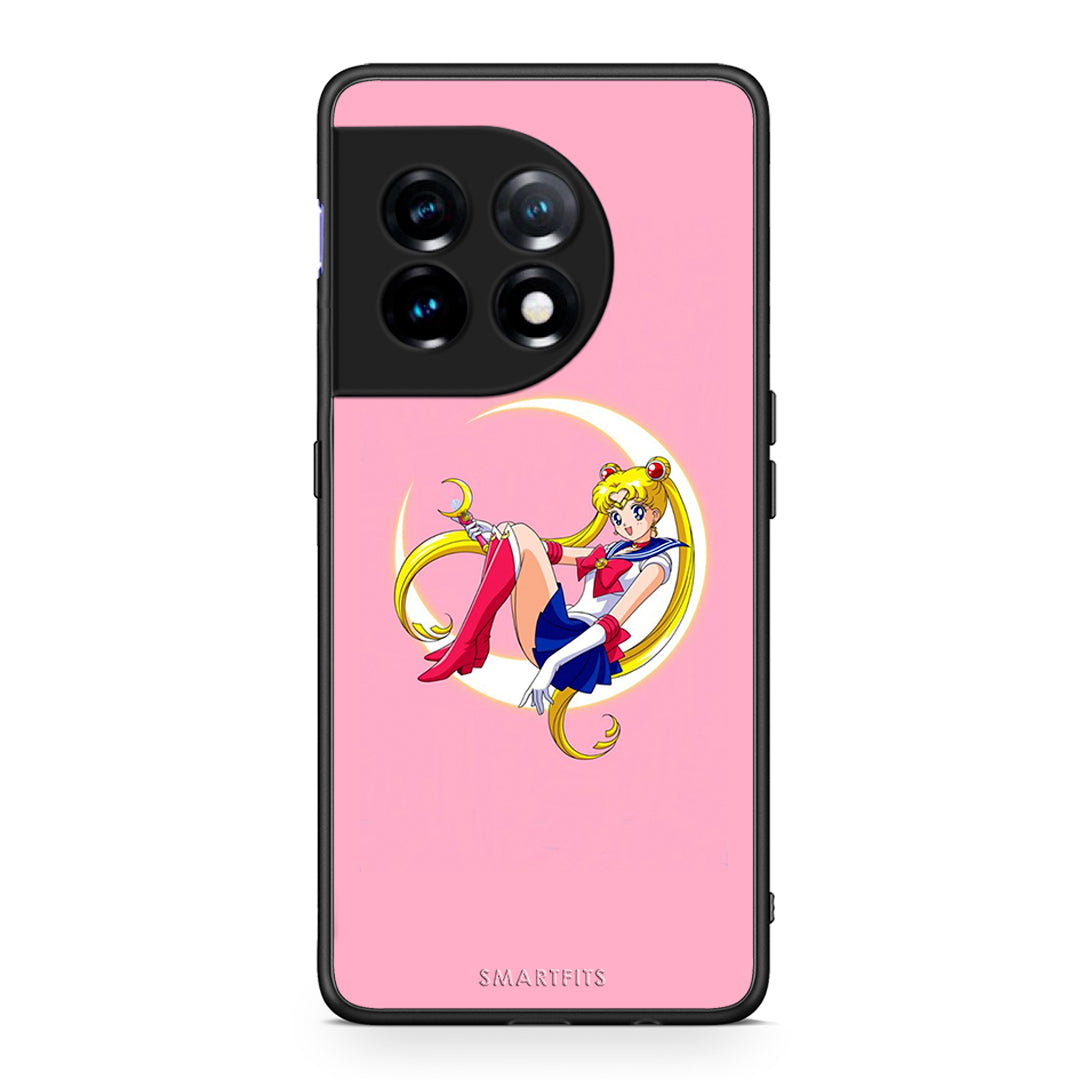 Θήκη OnePlus 11R / ACE 2 5G Moon Girl από τη Smartfits με σχέδιο στο πίσω μέρος και μαύρο περίβλημα | OnePlus 11R / ACE 2 5G Moon Girl Case with Colorful Back and Black Bezels