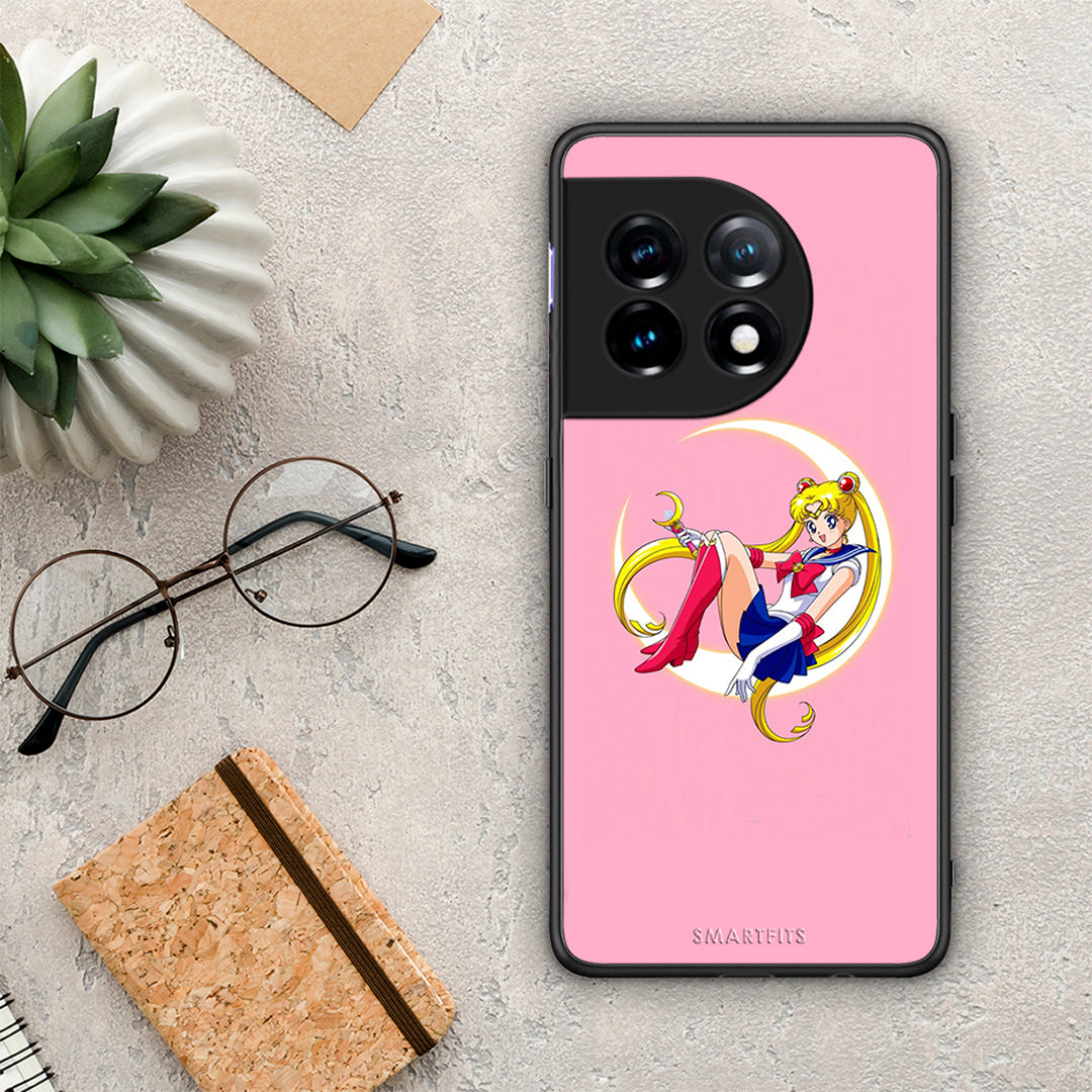 Θήκη OnePlus 11R / ACE 2 5G Moon Girl από τη Smartfits με σχέδιο στο πίσω μέρος και μαύρο περίβλημα | OnePlus 11R / ACE 2 5G Moon Girl Case with Colorful Back and Black Bezels