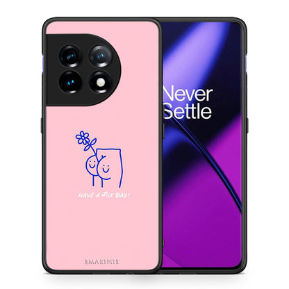 Θήκη OnePlus 11 5G Nice Day από τη Smartfits με σχέδιο στο πίσω μέρος και μαύρο περίβλημα | OnePlus 11 5G Nice Day Case with Colorful Back and Black Bezels