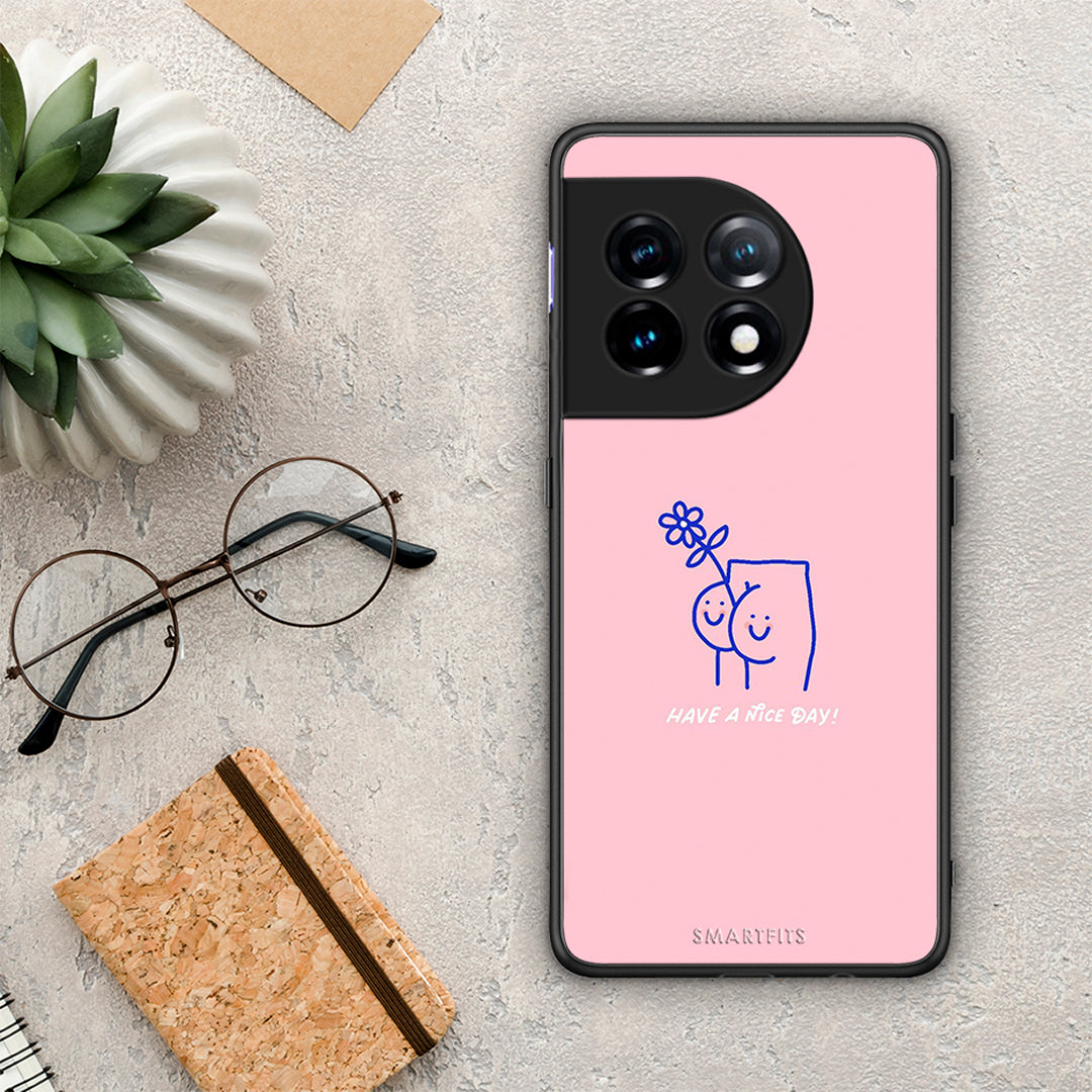 Θήκη OnePlus 11 5G Nice Day από τη Smartfits με σχέδιο στο πίσω μέρος και μαύρο περίβλημα | OnePlus 11 5G Nice Day Case with Colorful Back and Black Bezels