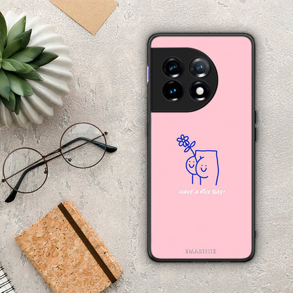 Θήκη OnePlus 11 5G Nice Day από τη Smartfits με σχέδιο στο πίσω μέρος και μαύρο περίβλημα | OnePlus 11 5G Nice Day Case with Colorful Back and Black Bezels