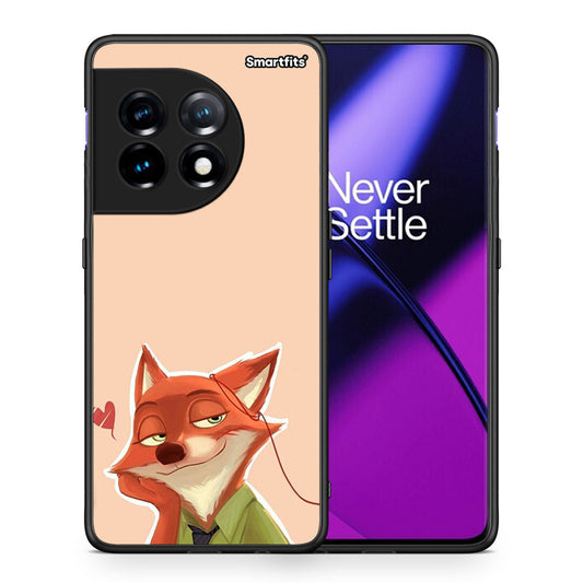 Θήκη OnePlus 11R / ACE 2 5G Nick Wilde And Judy Hopps Love 1 από τη Smartfits με σχέδιο στο πίσω μέρος και μαύρο περίβλημα | OnePlus 11R / ACE 2 5G Nick Wilde And Judy Hopps Love 1 Case with Colorful Back and Black Bezels