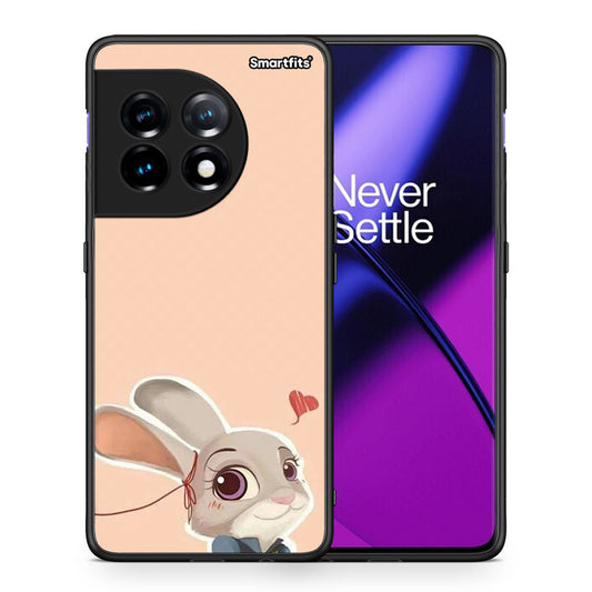 Θήκη OnePlus 11 5G Nick Wilde And Judy Hopps Love 2 από τη Smartfits με σχέδιο στο πίσω μέρος και μαύρο περίβλημα | OnePlus 11 5G Nick Wilde And Judy Hopps Love 2 Case with Colorful Back and Black Bezels