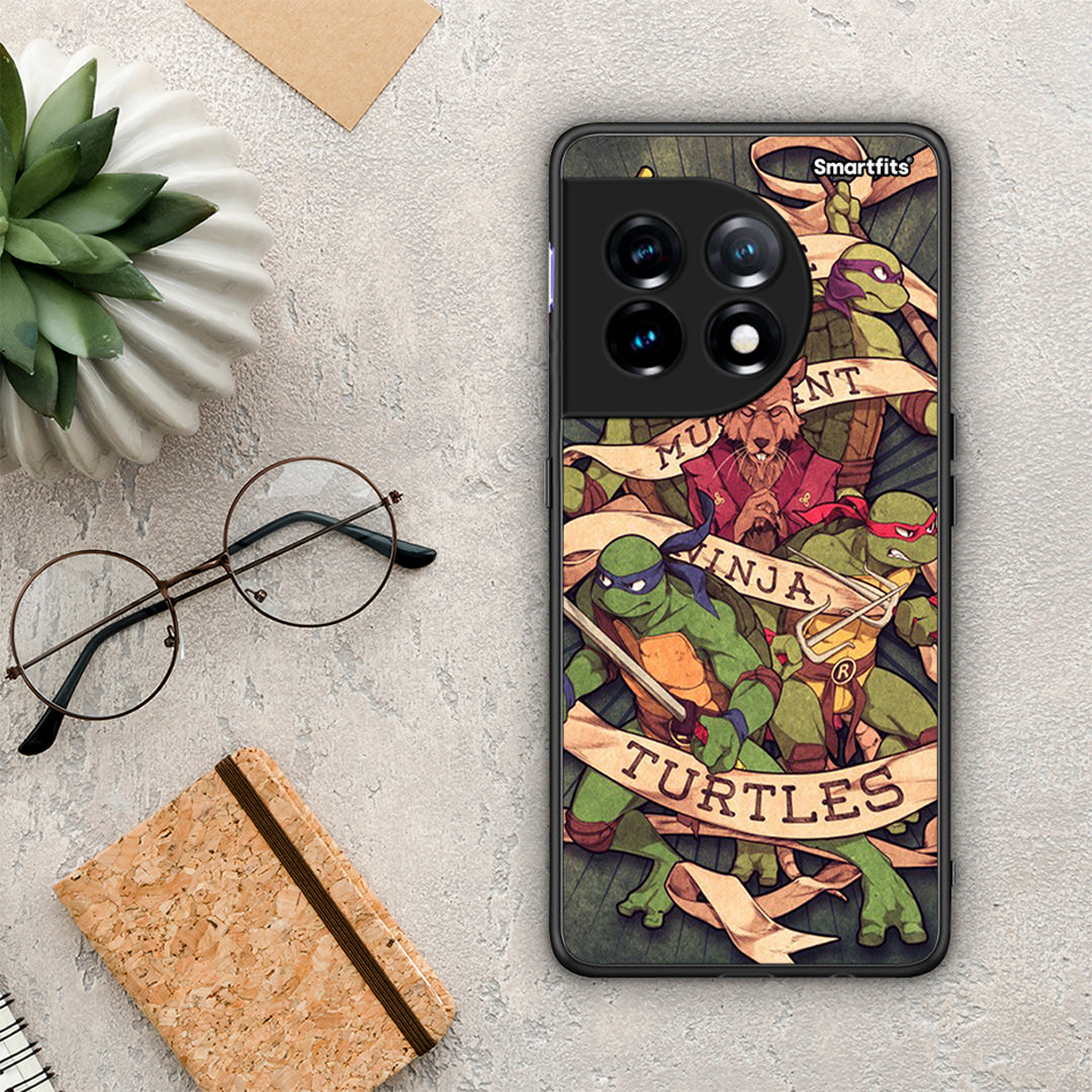 Θήκη OnePlus 11R / ACE 2 5G Ninja Turtles από τη Smartfits με σχέδιο στο πίσω μέρος και μαύρο περίβλημα | OnePlus 11R / ACE 2 5G Ninja Turtles Case with Colorful Back and Black Bezels