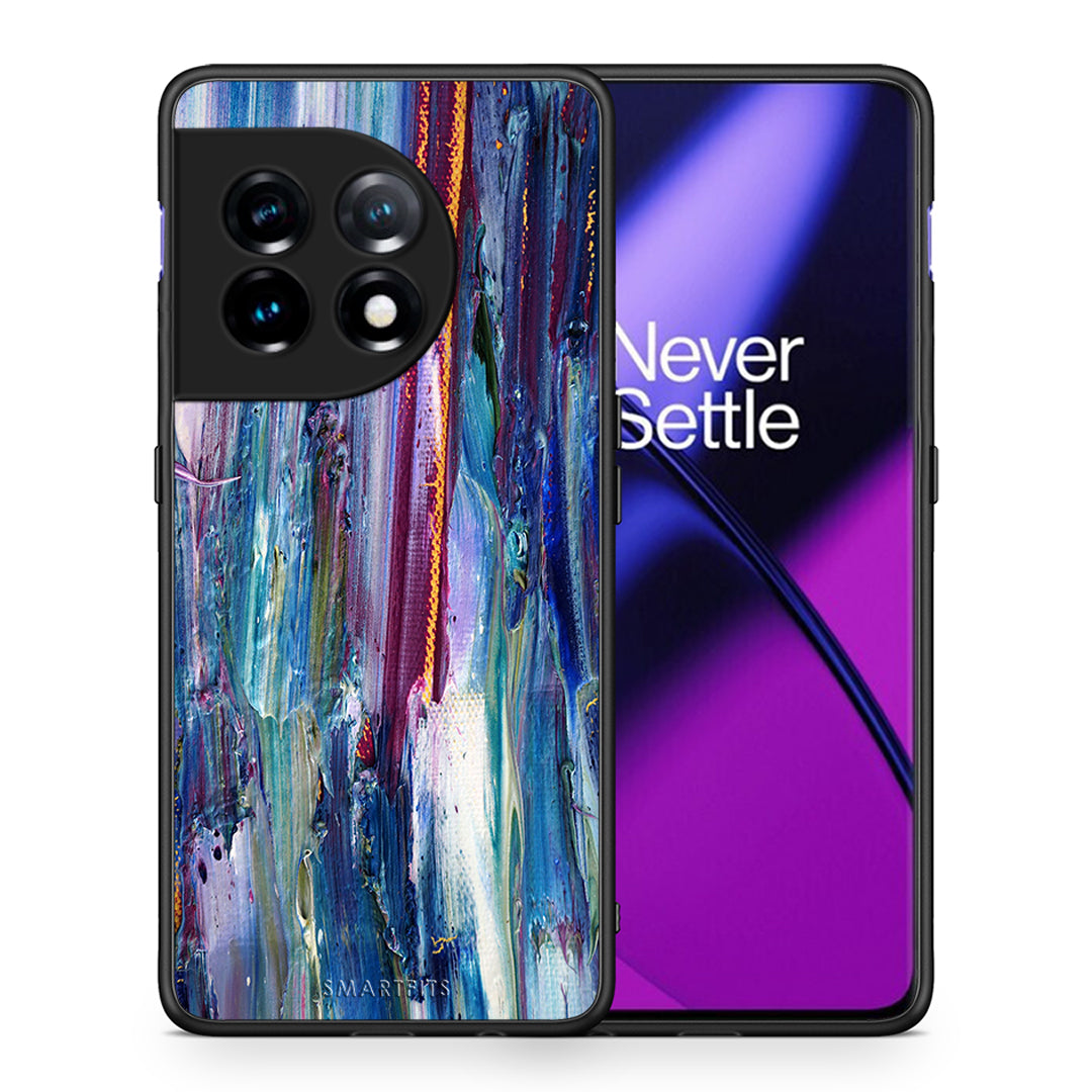 Θήκη OnePlus 11R / ACE 2 5G Paint Winter από τη Smartfits με σχέδιο στο πίσω μέρος και μαύρο περίβλημα | OnePlus 11R / ACE 2 5G Paint Winter Case with Colorful Back and Black Bezels