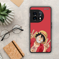 Thumbnail for Θήκη OnePlus 11 5G Pirate Luffy από τη Smartfits με σχέδιο στο πίσω μέρος και μαύρο περίβλημα | OnePlus 11 5G Pirate Luffy Case with Colorful Back and Black Bezels