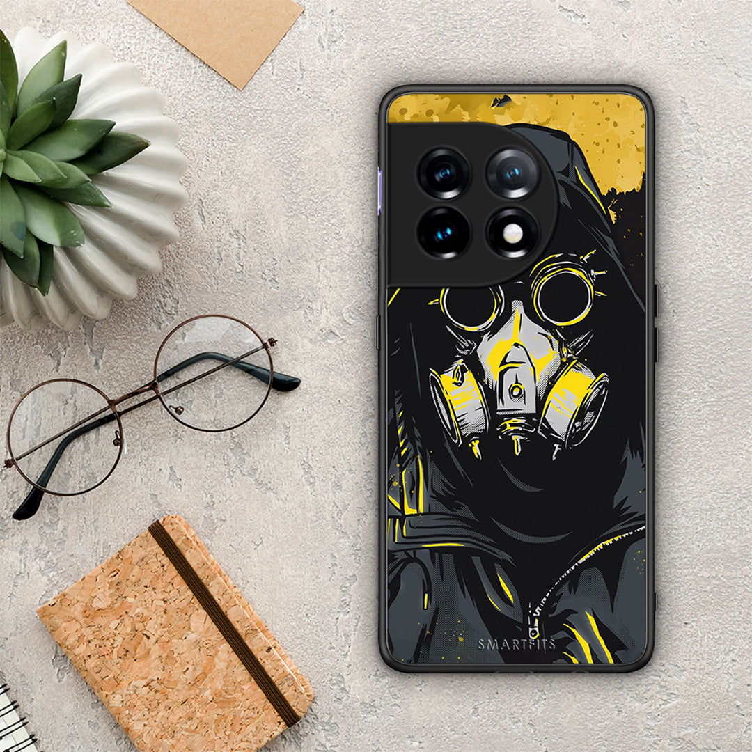 Θήκη OnePlus 11 5G PopArt Mask από τη Smartfits με σχέδιο στο πίσω μέρος και μαύρο περίβλημα | OnePlus 11 5G PopArt Mask Case with Colorful Back and Black Bezels