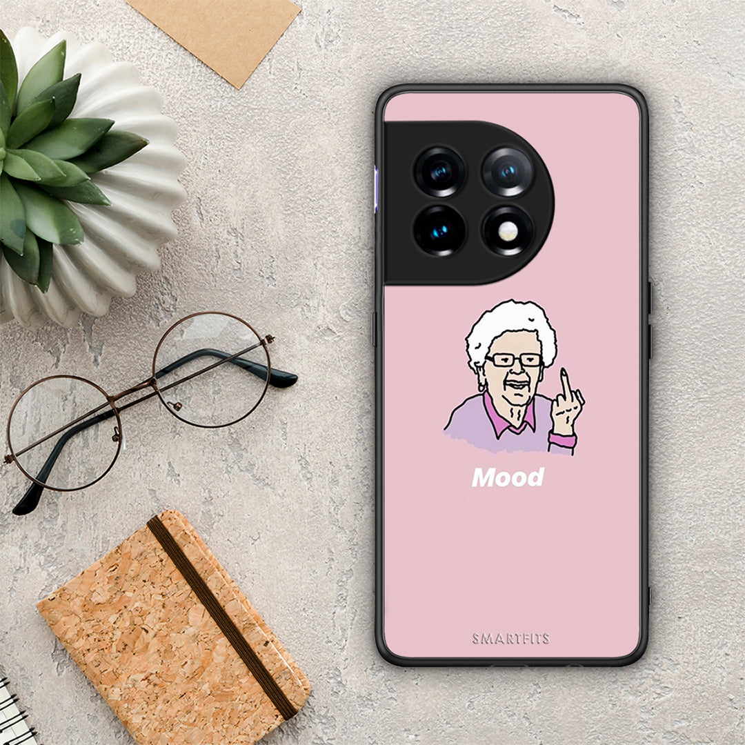 Θήκη OnePlus 11 5G PopArt Mood από τη Smartfits με σχέδιο στο πίσω μέρος και μαύρο περίβλημα | OnePlus 11 5G PopArt Mood Case with Colorful Back and Black Bezels