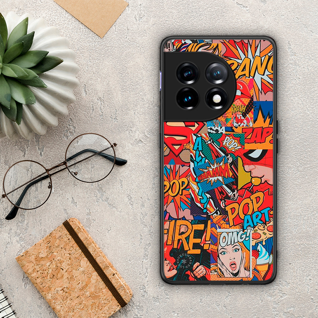 Θήκη OnePlus 11R / ACE 2 5G PopArt OMG από τη Smartfits με σχέδιο στο πίσω μέρος και μαύρο περίβλημα | OnePlus 11R / ACE 2 5G PopArt OMG Case with Colorful Back and Black Bezels