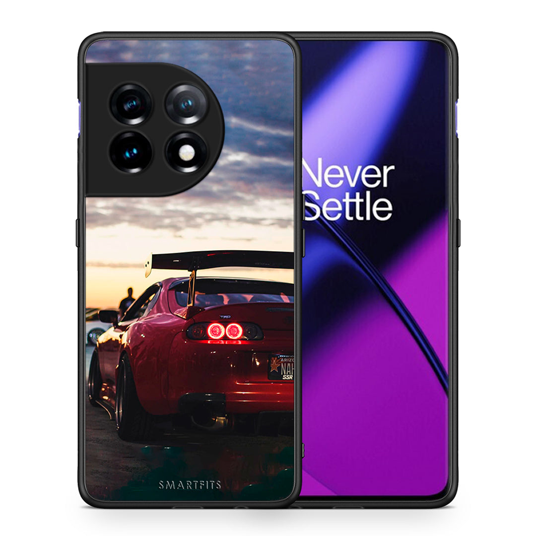 Θήκη OnePlus 11 5G Racing Supra από τη Smartfits με σχέδιο στο πίσω μέρος και μαύρο περίβλημα | OnePlus 11 5G Racing Supra Case with Colorful Back and Black Bezels