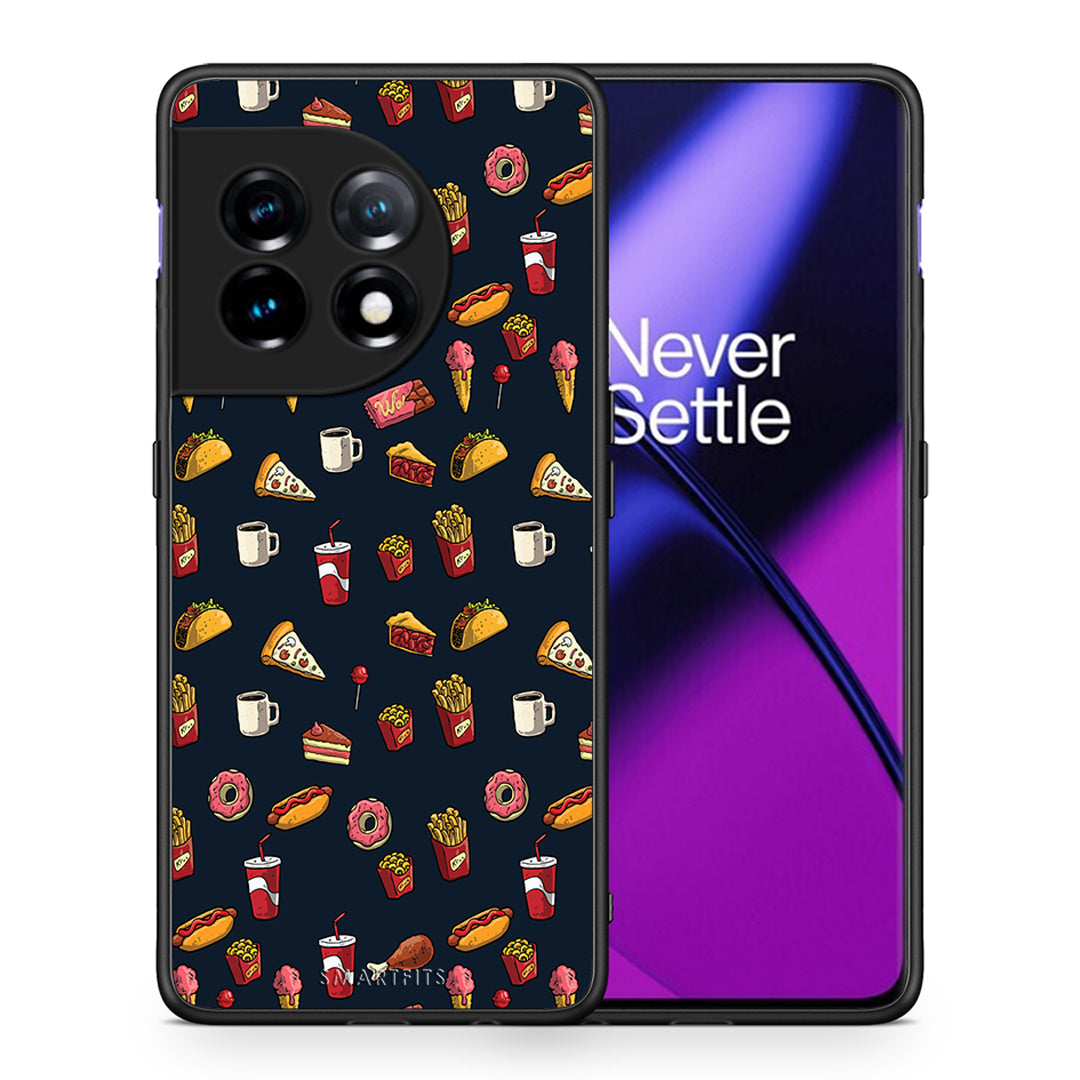 Θήκη OnePlus 11 5G Random Hungry από τη Smartfits με σχέδιο στο πίσω μέρος και μαύρο περίβλημα | OnePlus 11 5G Random Hungry Case with Colorful Back and Black Bezels