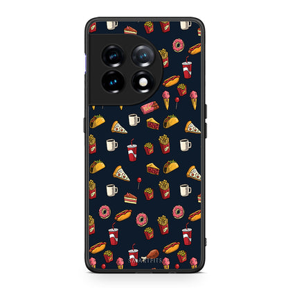 Θήκη OnePlus 11 5G Random Hungry από τη Smartfits με σχέδιο στο πίσω μέρος και μαύρο περίβλημα | OnePlus 11 5G Random Hungry Case with Colorful Back and Black Bezels
