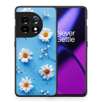 Thumbnail for Θήκη OnePlus 11 5G Real Daisies από τη Smartfits με σχέδιο στο πίσω μέρος και μαύρο περίβλημα | OnePlus 11 5G Real Daisies Case with Colorful Back and Black Bezels